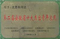 安徽合肥立新食用菌种场培训学校校长沈思和被授予第二届安徽省十大杰出青年农民(2000)称号