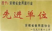 安徽省食用菌行业先进单位(1998)