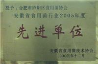 安徽省食用菌行业先进单位(2005)