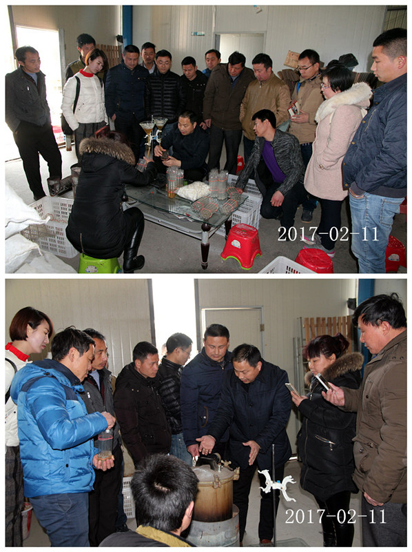 合肥立新菌种场培训基地学员听老师讲解灭菌要点