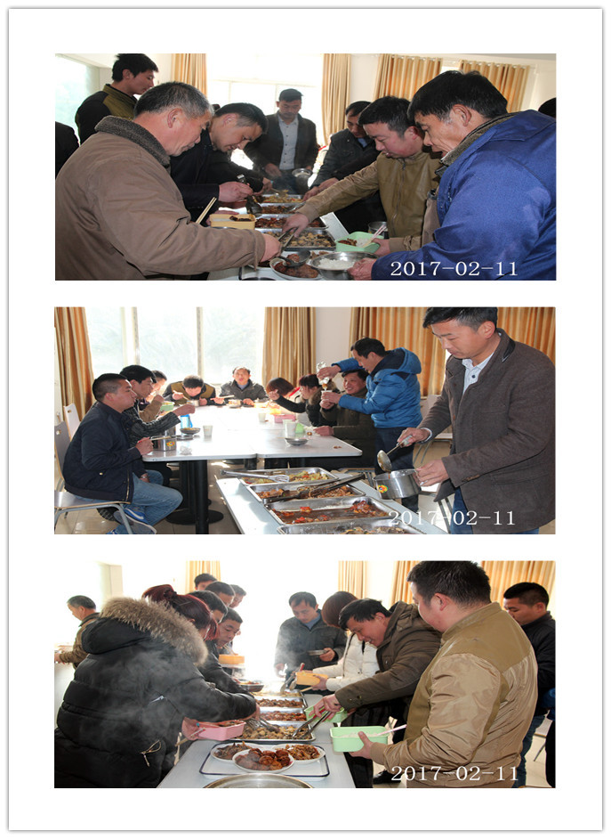 2017年2月11日合肥立新食用菌培训学校学员元宵节在校食堂小聚餐
