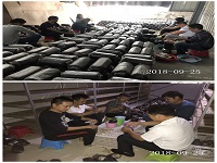 合肥立新食用菌培训基地学员实习生产接种