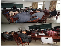 合肥立新食用菌培训基地学员在教室学习理论知识