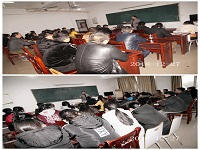合肥立新食用菌培训基地学员在教室学习...